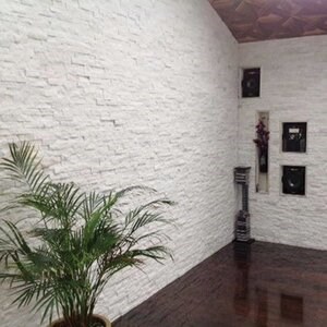 Wandbekledingspaneel Pure White Marble 15 x 60 cm