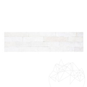 Wandbekledingspaneel Pure White Marble 15 x 60 cm