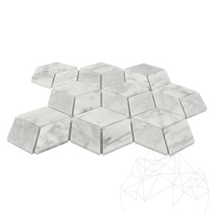 Mosaïque en marbre poli New York Cube Design