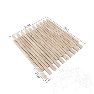 Mosaique Travertin Tumbled Bambou Classique, 1.5 x 7.5 cm