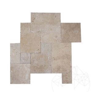 Opus Romain Mini Travertijn Klassiek Cross Cut Antiek (Verouderd) 1cm
