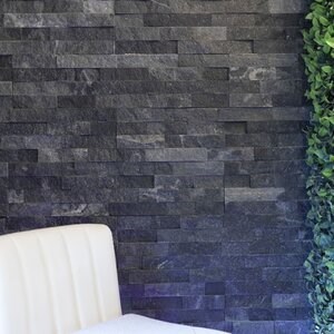Wandbekledingspaneel Marmer Catania Zwart 15 x 60 cm