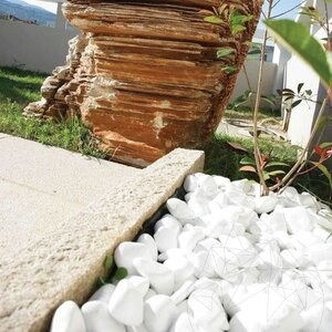 Galets de Marbre de Thassos, 1-3 cm, Sac de 20 Kg