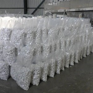 Witte Thassos Marmer Pebbles 6-10 cm KG