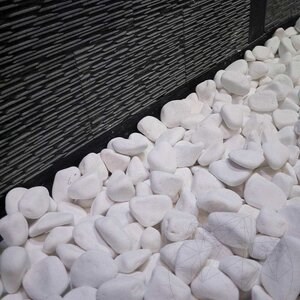 Witte Thassos Marmer Pebbles 6-10 cm KG