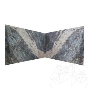Gepolijste Hermes blauwe marmeren plaat, 2 cm