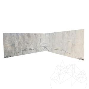 Gepolijste lila marmeren plaat, 2 cm