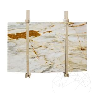 Gepolijste Calacatta Borghini marmeren plaat, 2 cm