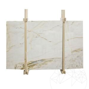 Gepolijste Calacatta Borghini marmeren plaat, 2 cm