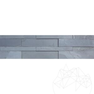 Panneau d'ardoise naturelle - Noir, 60x15 cm, pour revêtement intérieur, murs
