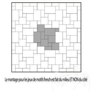 Ensemble de motifs français en travertin brossé et ciselé, Noce Cross Cut, 1.2 cm