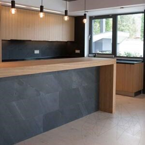 Ardoise flexible SKIN Ultra-Flex 2mm - Ligne noire, 280 x 125 cm | Pierre pour murs, meubles, façades et zones humides