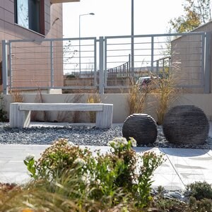 Deco Tuinbol Antraciet Grijs 50 cm