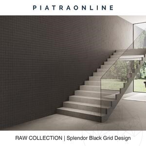 Pracht Zwart Raster Ontwerp 2CM Slab