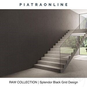 Pracht Zwart Raster Ontwerp 3CM Slab