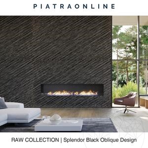 Dalle Splendor Black Oblique Design 2 CM