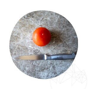 Planche à pâtisserie en pierre naturelle, 28 cm de diamètre