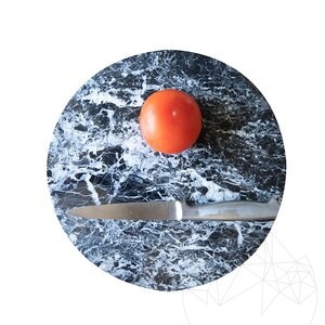 Planche à pâtisserie en pierre naturelle, 28 cm de diamètre