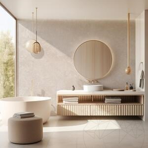 Tranche de travertin classique à coupe transversale, remplie et poncée, 3 cm