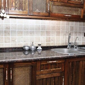 Classic Cross Cut Tumbled Travertin, 10 x 10 x 1 cm - Economie