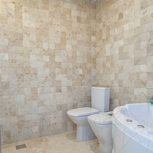 Classic Cross Cut Tumbled Travertin, 10 x 10 x 1 cm - Economie