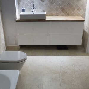 Vloer- en wandtegels Travertin Classic Cross Cut Geborsteld 61 x 30,5 x 1,2 cm