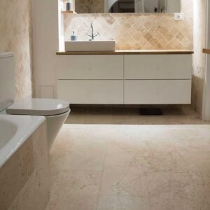 Vloer- en wandtegels Travertin Classic Cross Cut Geborsteld 61 x 30,5 x 1,2 cm