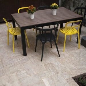Latte PREMIUM Travertin brossé et ciselé à bord français, 3 cm