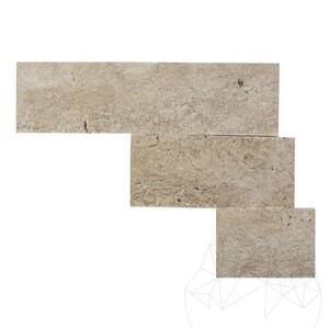 Travertin à face éclatée PREMIUM Latte, 10 cm x FL x 1.3 cm
