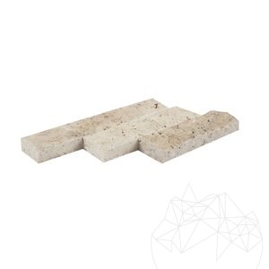 Veelkleurige travertin muurbekleding met gespleten gezicht 7,5 cm x b x 2,2 cm