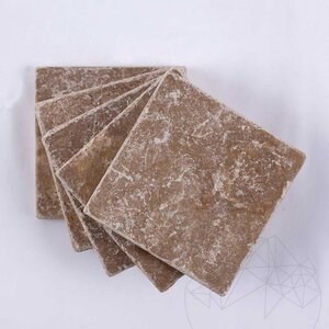 Vloer- en wandtegels Travertin Noce Cross Cut Antiek (Verouderd), 10 x 10 x 1 cm