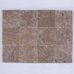 Vloer- en wandtegels Travertin Noce Cross Cut Antiek (Verouderd), 10 x 10 x 1 cm