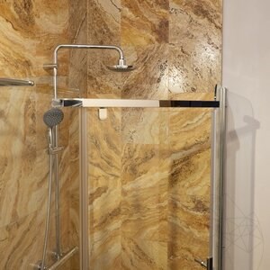 Vloer- en wandtegels Travertin Peach Cross Cut Brushed, 61 x 30,5 x 1,2 cm