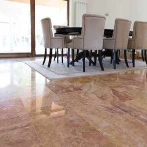 Vloer- en wandtegels Travertin Peach Cross Cut Polished, 61 x 30,5 x 1,2 cm