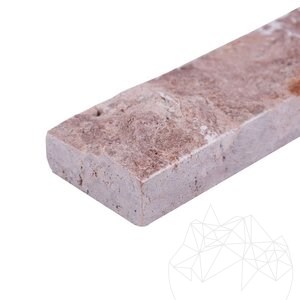 Gespleten gevelbekleding in travertijnrood 5 cm x B x 2 cm