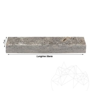 Gespleten gevelbekleding in travertijnzilver 5 cm x B x 2 cm