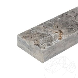 Gespleten gevelbekleding in travertijnzilver 5 cm x B x 2 cm