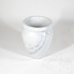 Autograth-Roma Witmarmeren vaas 30 x 25 x 25 cm