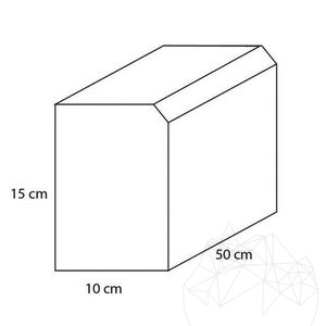Antraciet Granieten Rand 10 x 15 x 50 cm