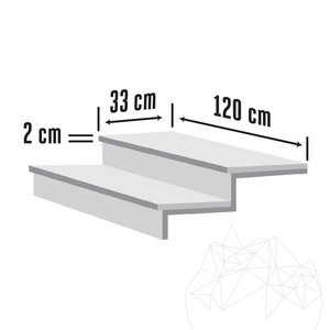 Noisette multicolore Riven Ardoise, 120 x 33 x 2 cm