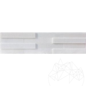 Wandbekledingspaneel Marble Arctic White Polished 15 x 60 cm