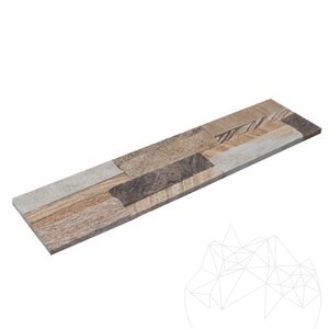 Panneau d'habillage mural en grès Rovere Beige, 15 x 60 cm