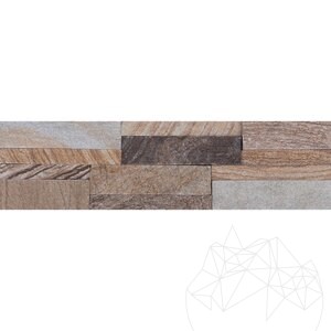 Panneau d'habillage mural en grès Rovere Beige, 15 x 60 cm