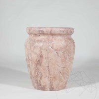 Autograth-Roma Rode Travertijn Vaas 30 x 25 x 25 cm