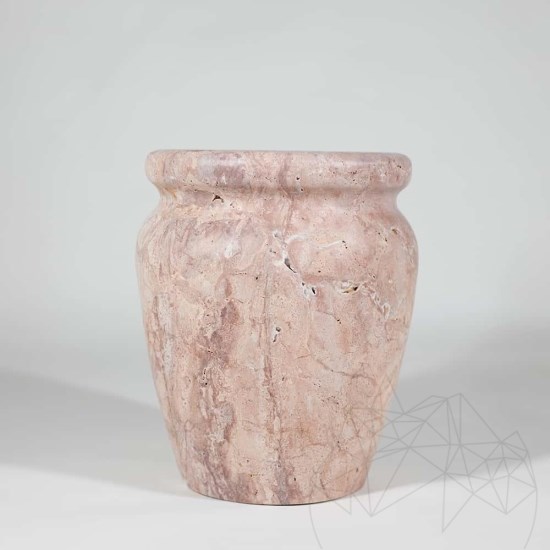Autograth-Roma Rode Travertijn Vaas 30 x 25 x 25 cm