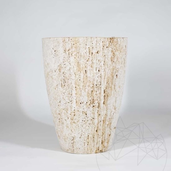 Romano Classic Riven Travertijn Bloempot 40 x 30 x 30 cm