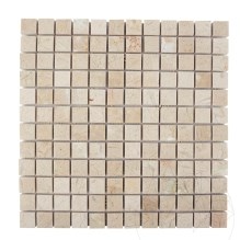 Mosaïque de marbre poli beige clair, 2.3 x 2.3 cm