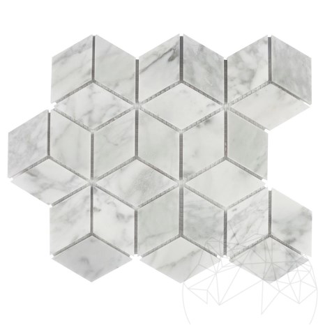 Mosaïque en marbre poli New York Cube Design