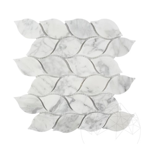 Mozaïek Marmer Bianco Carrara Tear Drop Mat