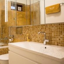 Mosaïque de Travertin Jaune Polie, 2.3 x 2.3 cm